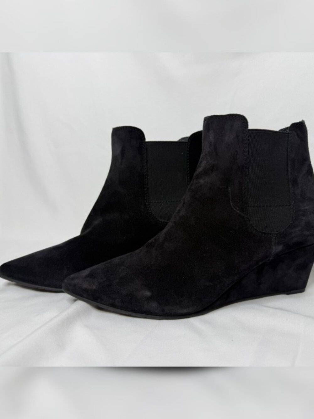NEW PEDRO GARCIA OLIE BLACK SUEDE WEDGE ANKLE BOOTIE SIZE 40 BOOTS